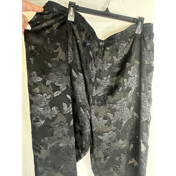 Vintage Gold Label Victoria's Secret Elastic Waist Lounge Pants Black Women’s Xl - Picture 6 of 14